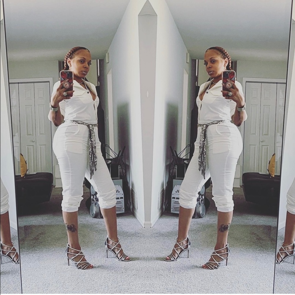 Casual White Utility Jumpsuit